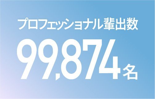 プロフェッショナル輩出数99,874人