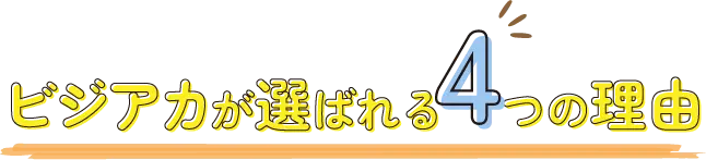 ビジアカが選ばれる5つの理由
